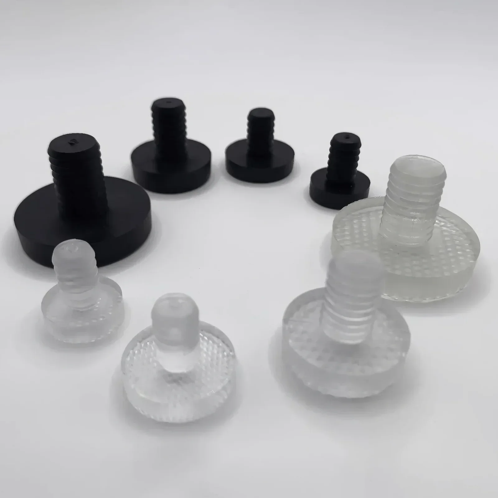 10/5pcs transparente/schwarze Möbel eingebettete Stoßstange Gummi greifer Möbel Loch Stecker Abdeckung Push-in Fuß polster Bodenschutz