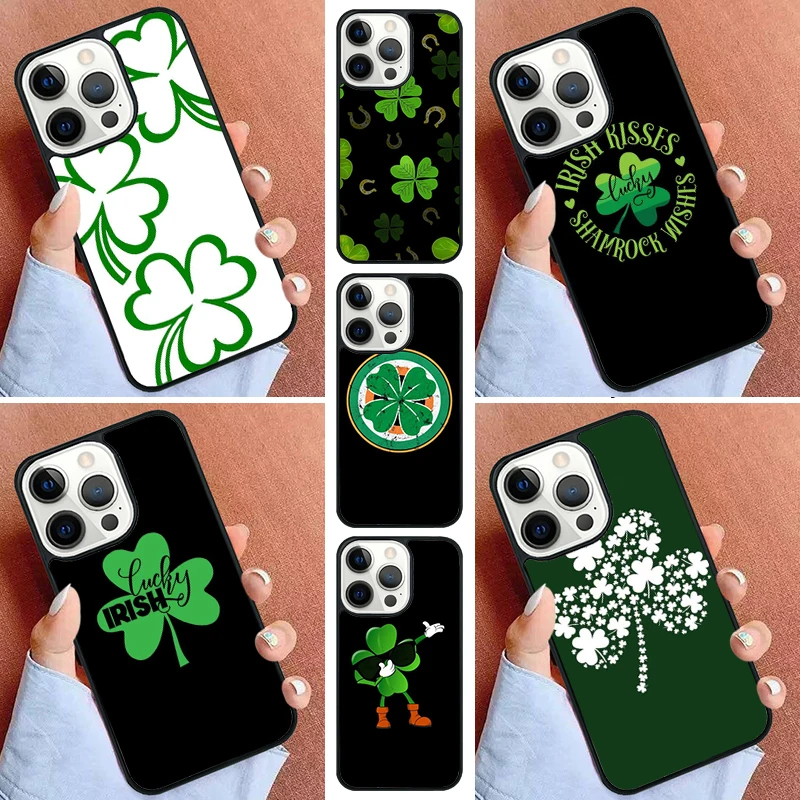 Ireland Shamrock Lucky Phone Case For iPhone 16 15 14 Pro Max 11 13 12 Mini Max SE 2020 6S 7 8 Plus Cover Capa