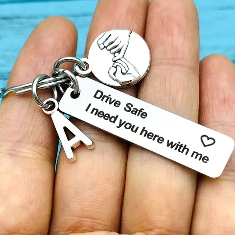 Drive Safe Keychain New Driver Keyring Boyfriend Gift Couple Gift  for Girlfriend Husband Wife