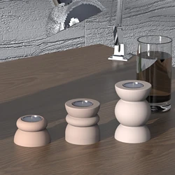 Cement aromatherapy candlestick silicone mold desktop DIY pendant posing decorative plaster candlestick mold