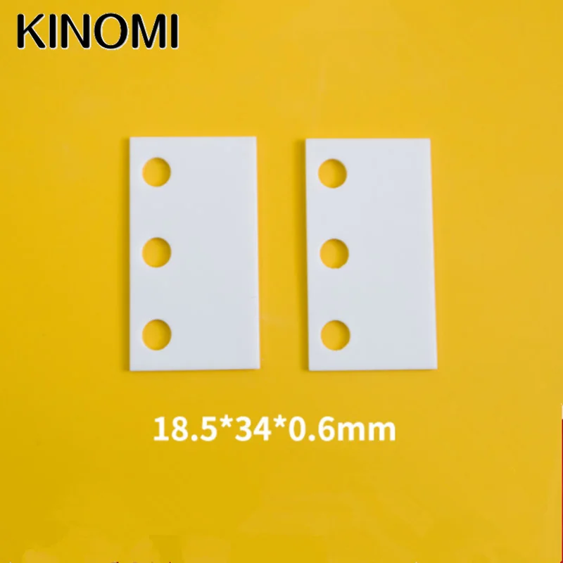 

Three Hole Porous Al2O3 Alumina Ceramic Sheet Plate 18.5x34x0.6mm High-temperature And Wear-resistant Ceramic Sheet Insulation