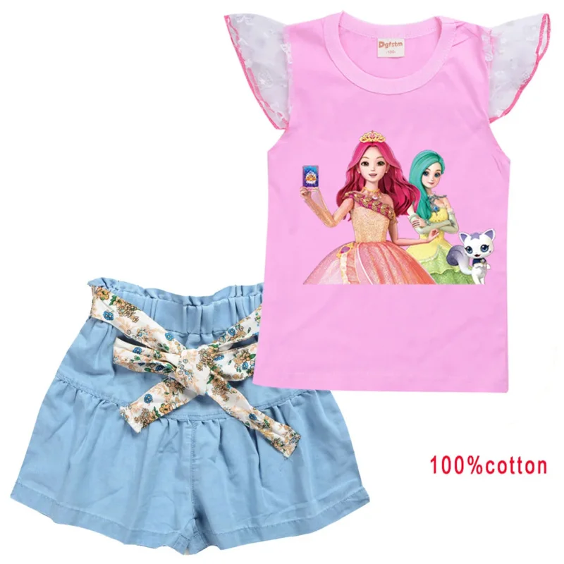 Geheime Jouju Meisjes Kleding Set Zomer Kids Tshirt Rok Casual Sport Pakken 2 Stuks Gekleed Prinses Outfits Kinderkleding