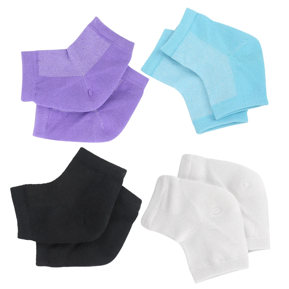 

4Pairs Heel Protection Socks Anti-crack Breathable Gel Foot Sleeves Comfortable Washable Hydrating Flexible FootCareTools