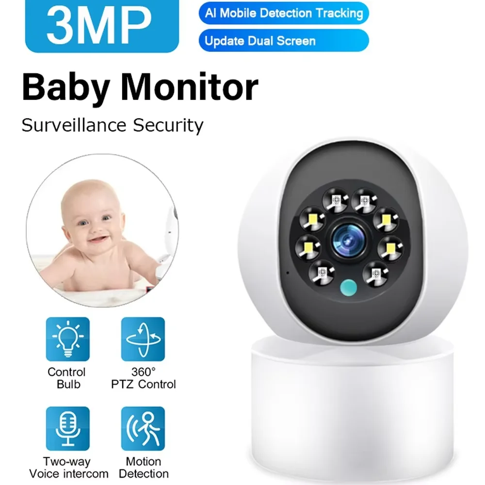 

IP Wifi Camera Baby Monitor 1080p Video Surveillance Camera Mini Indoor Cctv Security Camera Us Eu Plug Ai Tracking 3mp