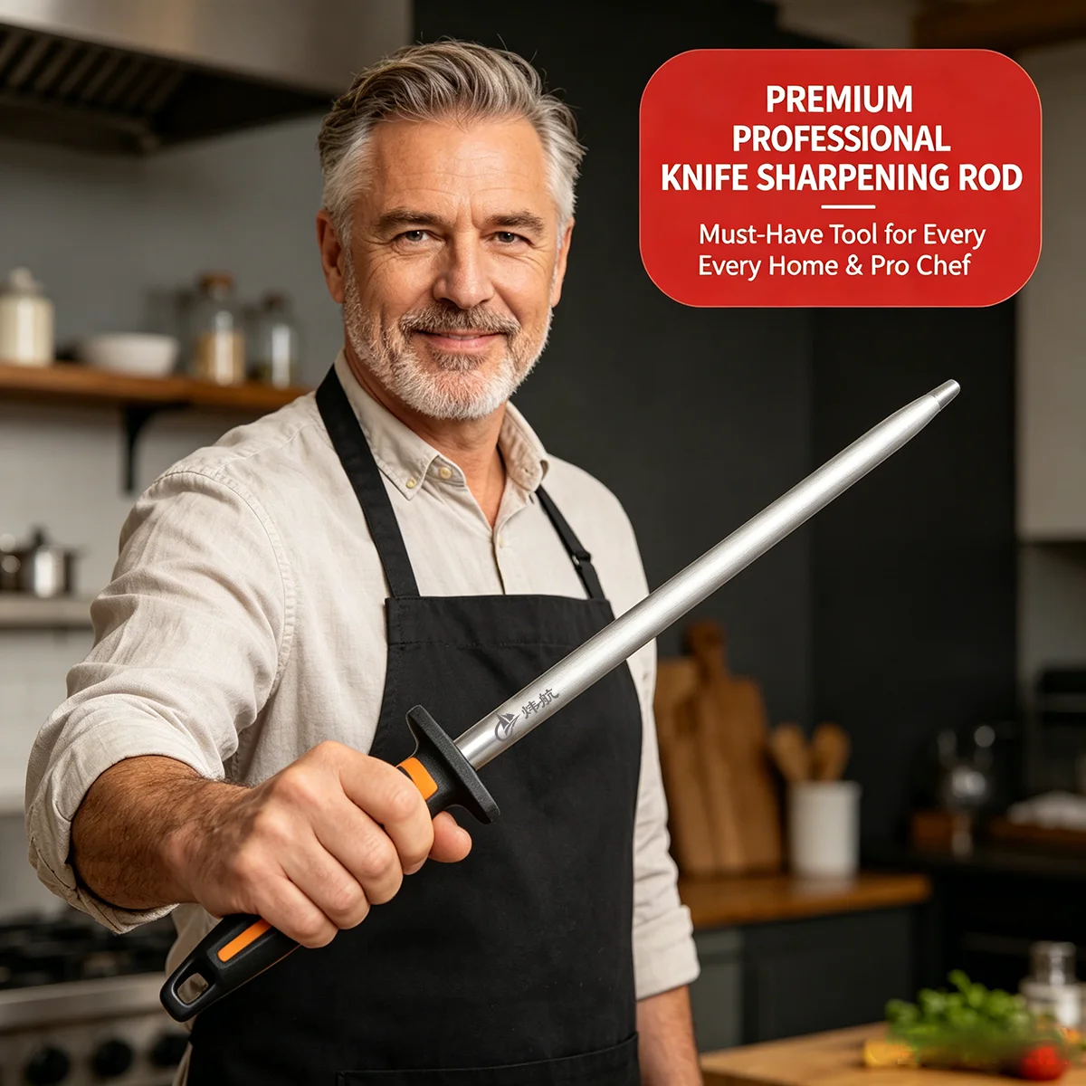 Professional Knife Sharpening Rod & Steel Stick, High Efficiency Kitchen Sharpener For Home,  Fast Sharpening Tool