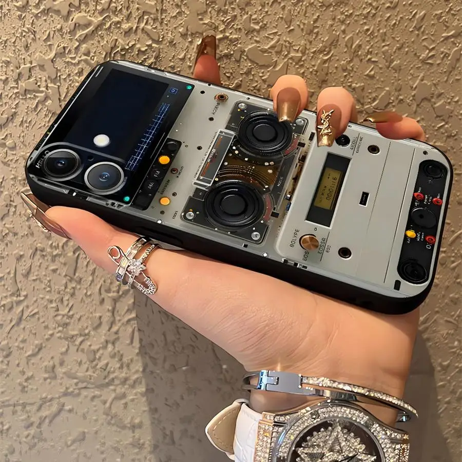 Funda Phone Cover Case for Apple iPhone 17 Pro Max 17e 16 Air 15 Pro 7 8 13 12 11 XR XS MAX 14 Retro Music Radio view 5