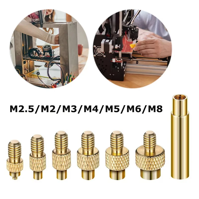 

Heat Insert Nut Iron Tip M2-M8 Brass Hot Melt Nut Heat Insertion Tool For Plastic 3D Printer Heat Set Insert Soldering Iron Tips