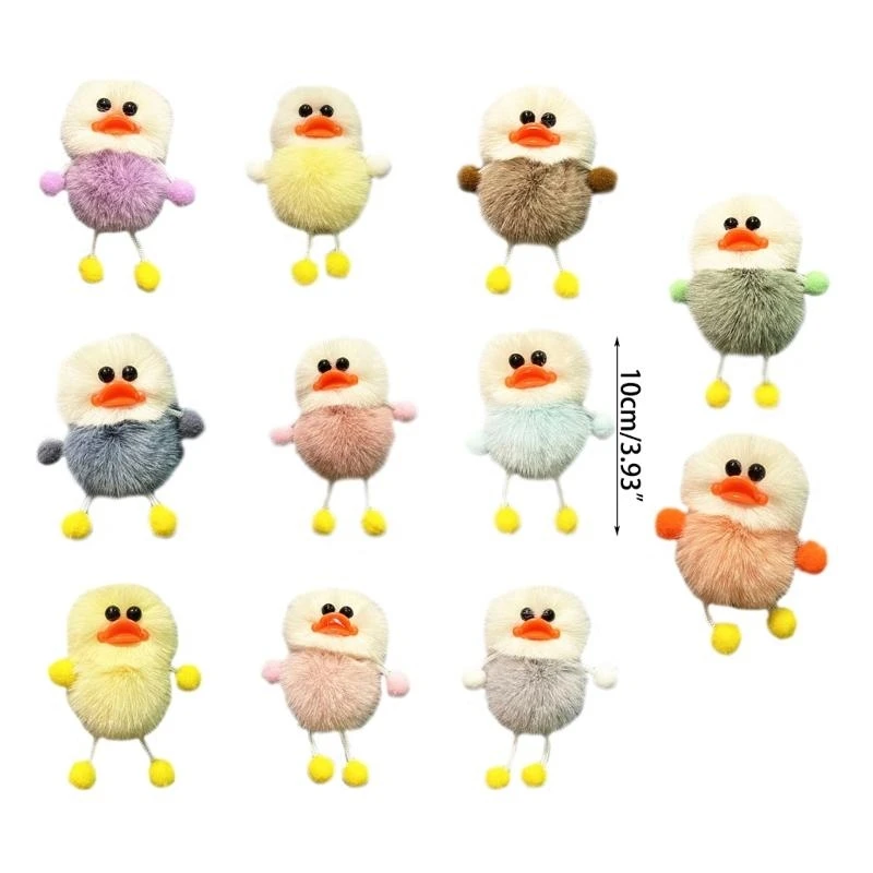 Ducklings Plush Keychain for Toy Machine Gift Carnival Prizes for Kids Backpack Valentine Gift Easter Egg Party Favor 15UB