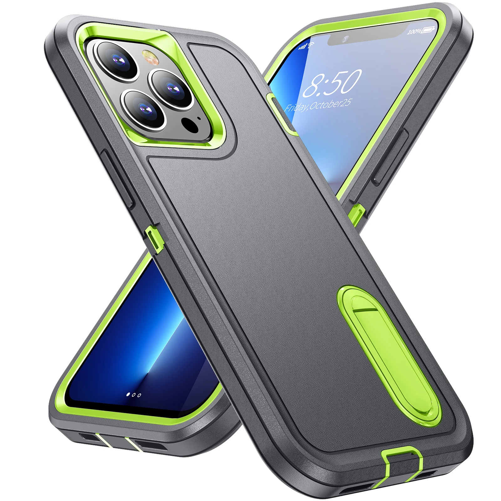 Heavy Armor Shockproof Defend Phone Case For iPhone 11 12 13 14 15 16 17 Pro Max 7 8 Plus SE 2022 Xs XR Plastic TPU Back Cover