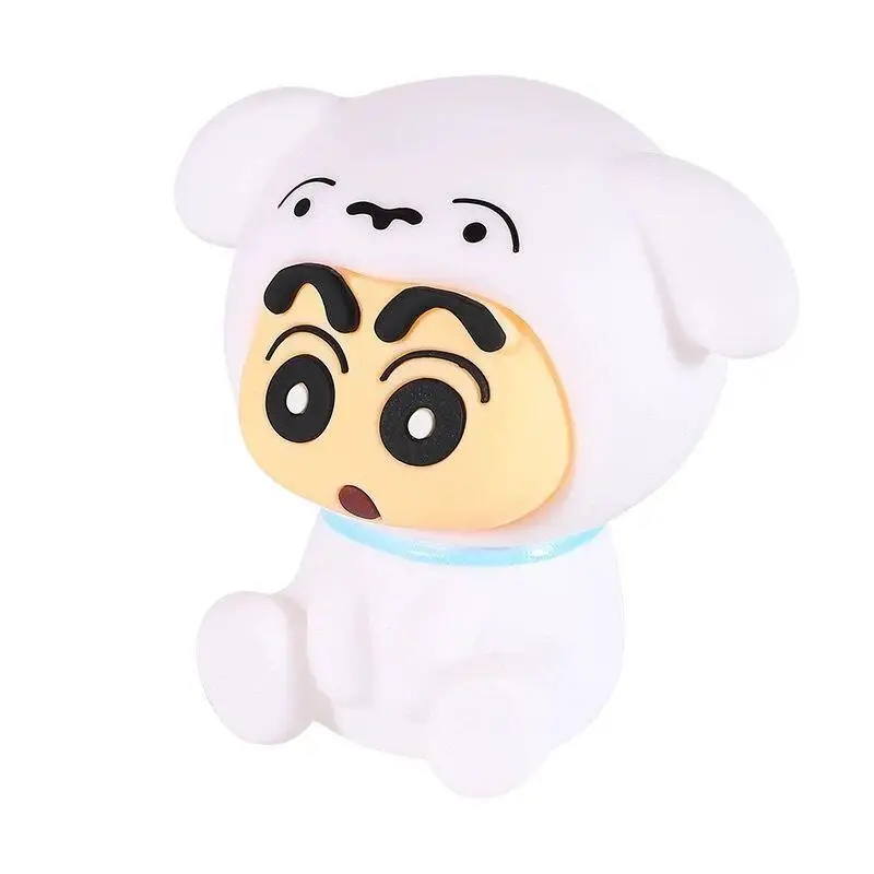 Kawaii Crayon Shin-Chans tapotant petite lampe de nuit lumière douce protection des yeux chambre chevet charge petite nuit ornement cadeaux