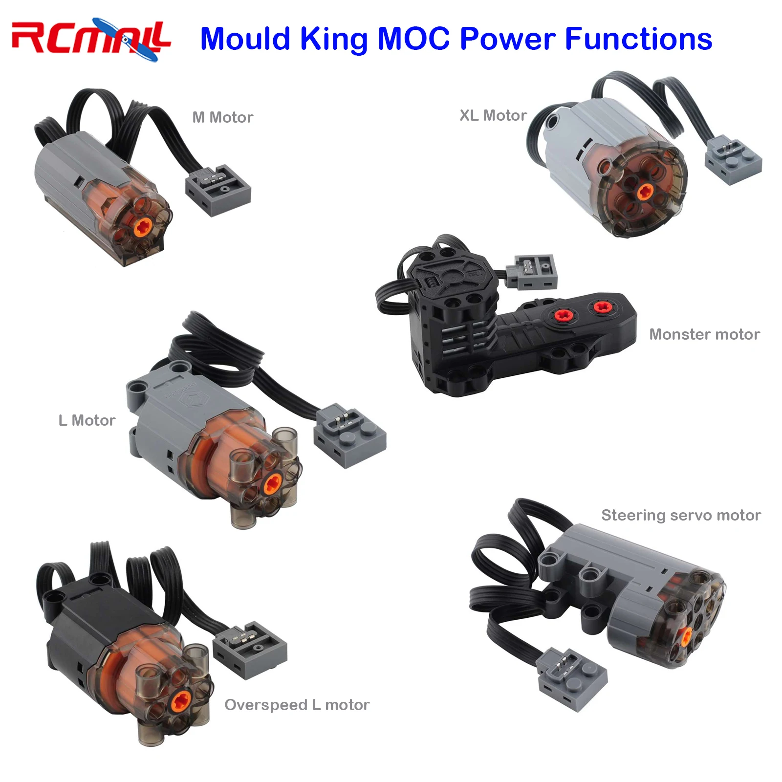 Mould King MOC Power Functions Modified Monster Motor M L XL Motor Steering Servo PF Accessories Building Blocks for Legoeds