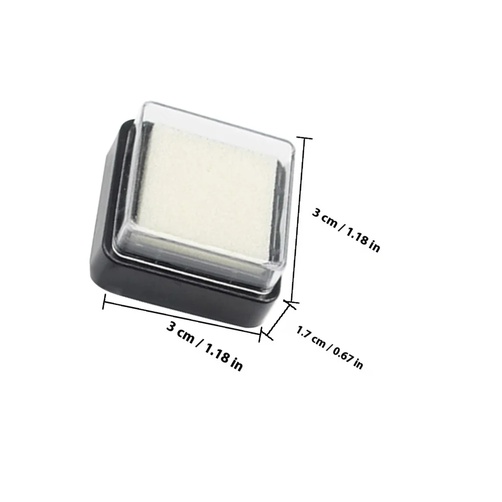 12pcs Blank Ink Pads Diy Craft Stamp Pad Multi-Function Reusable Finger Ink Pad For Scrapbooking Office Supply Classroom Art