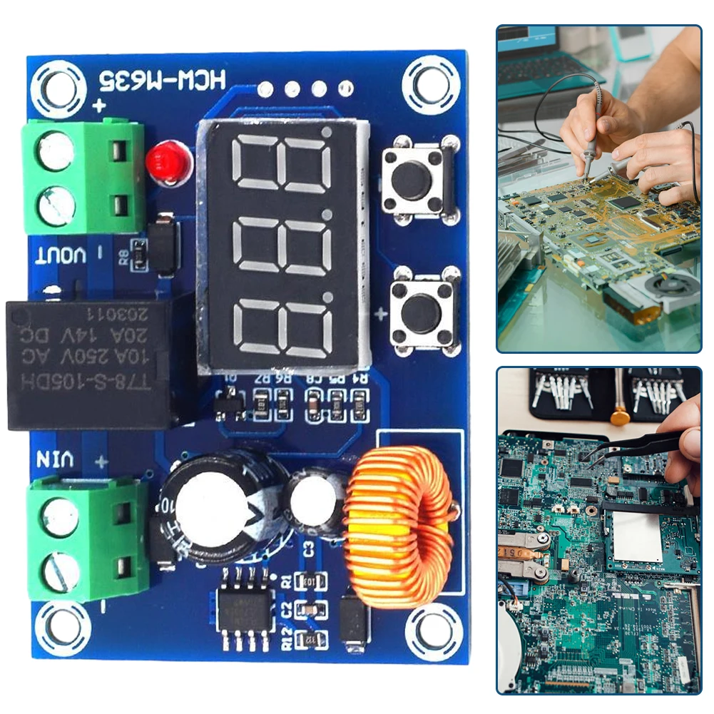 XH-M609 Voltage OverDischarge Battery Protection Module DC 12V-36V Voltage Protection Switch Module LED Digital Display Precise