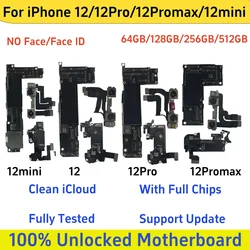 Fully Tested With Face ID For iPhone 12 Pro Max Motherboard Support Update CLean iCloud For iPhone 12 mini Logic board unlocked