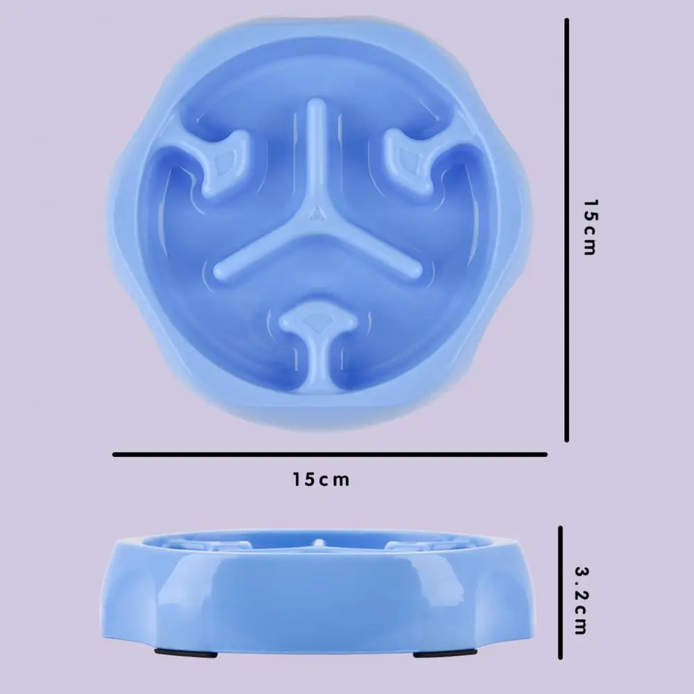 Pet Slow Feeder Bowl Breed Slow Feeder Dog Bowl for Effective Eating Control Anti-spill Pet Food Dish Round Shape Slow for Dogs