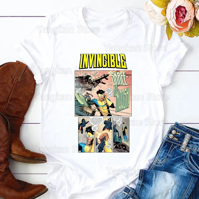 

Invincible Universe Print T-Shirt Casual Crew Neck Short Sleeve T-ShirtMan's Clothing