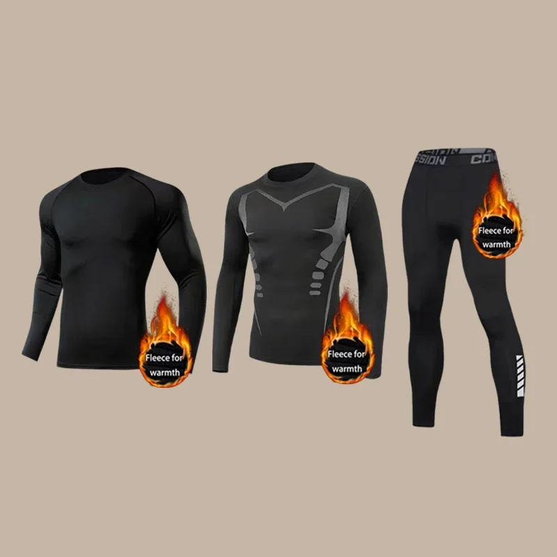 

2025 New bestseller running set, sports base layer, warm thick fleece, comfortable for exercise
