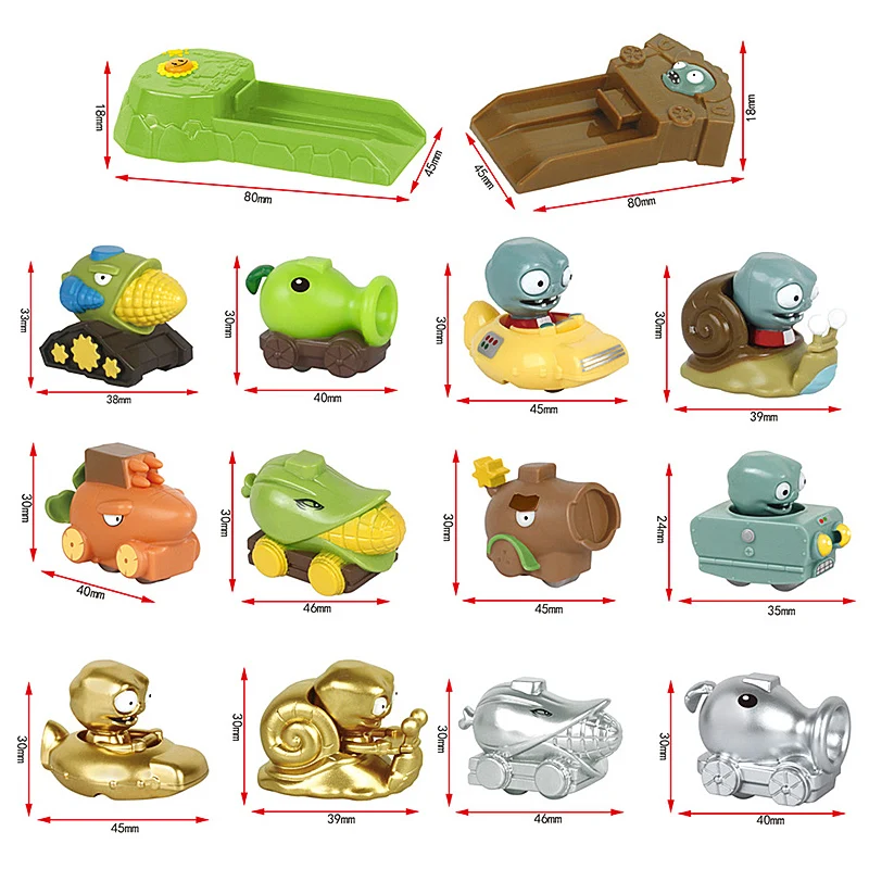 Plants VS. Zombies Fun Catapult Scooter Toy Cob Cannon Sling Pea Snail Imp Coconut Cannon Action Figure Game model Toy Kids Gift