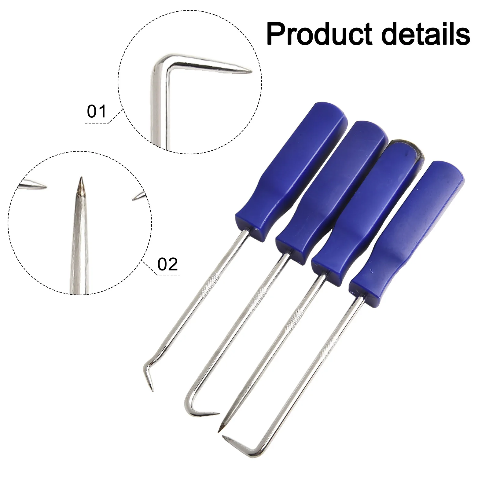 New High Quality Pick & Hook Tool 4x Craft For O Ring Parts Puller Reliable Set Useful Hand Tool Steel & Plastic