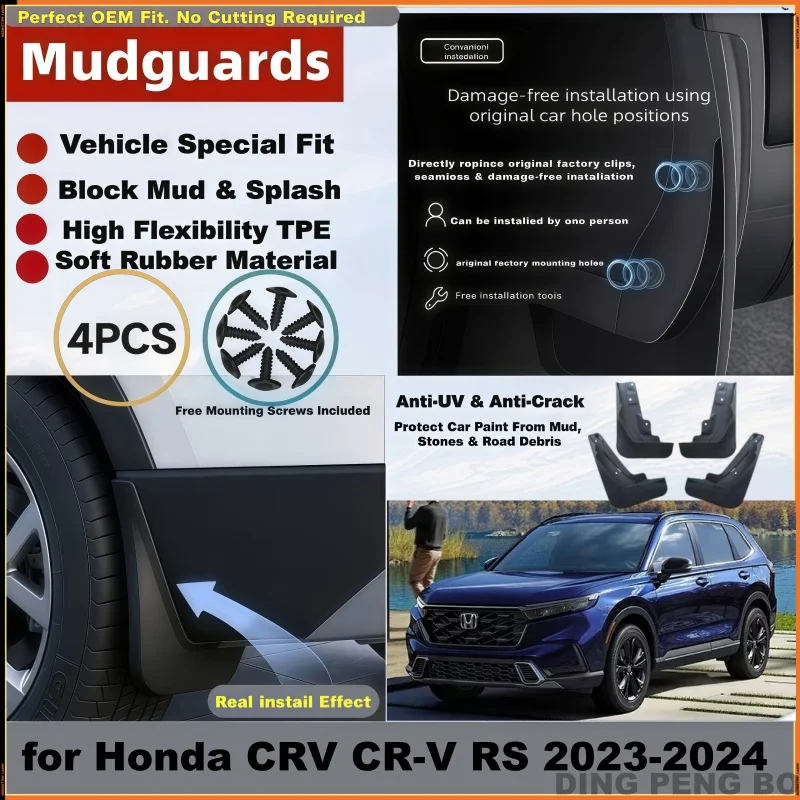 Mudguards for Honda CRV CR-V RS EX EX-L Hybrid 2023 2024 Wheel Exterior Part Mudflaps Fender Flares Flap Splash Mud Accessories