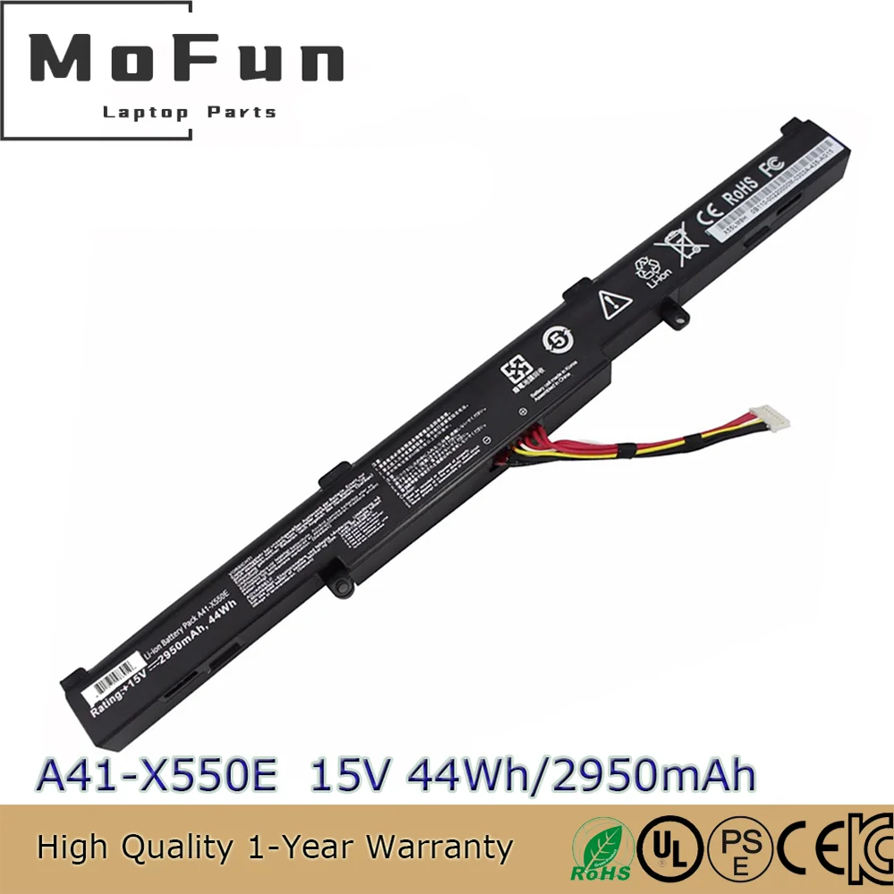 

New Original A41-X550E 15V 2950mAh Laptop Battery for ASUS X450E X450JF X550Z X550ZA X751M X750J F751MJ Series