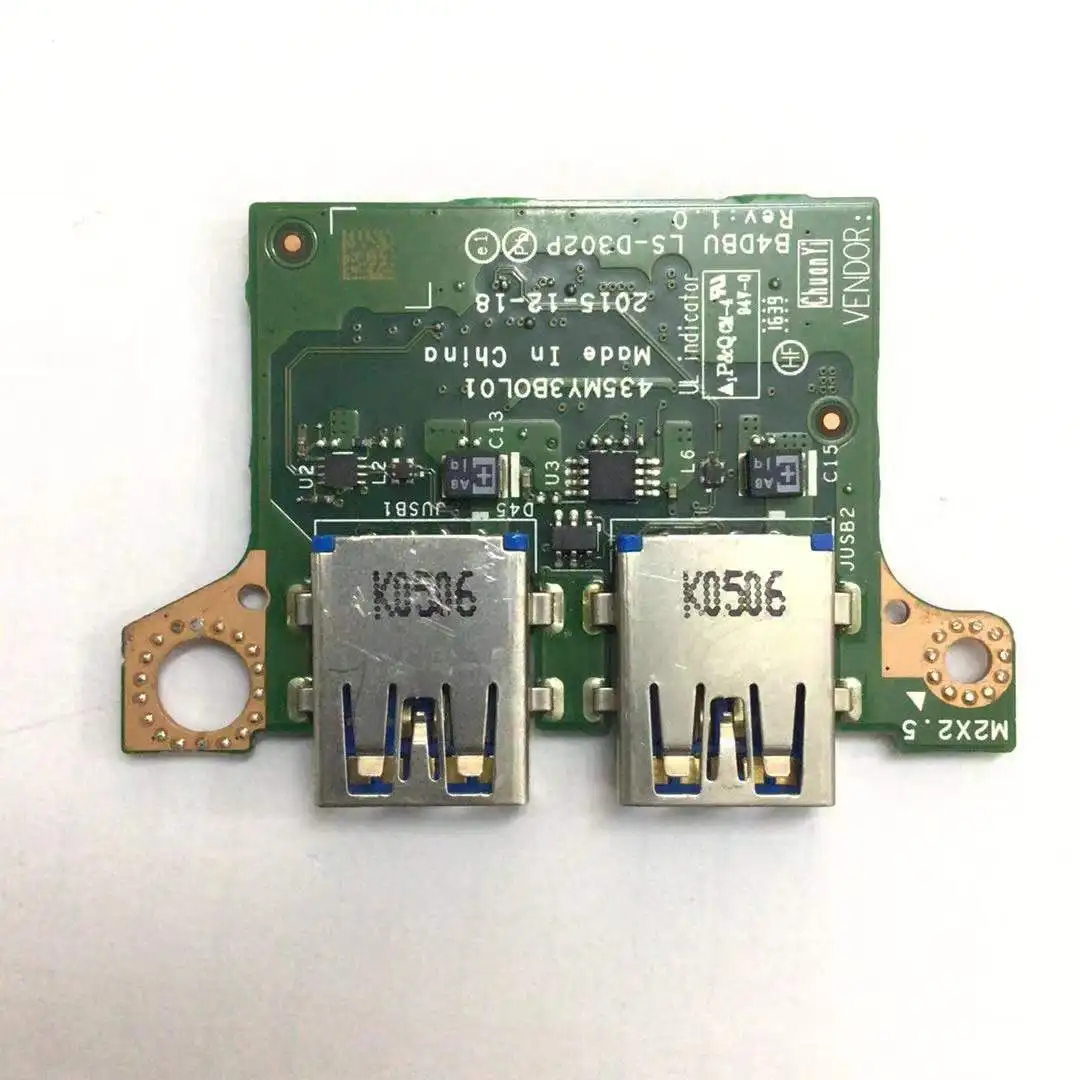 LS-D302P USB Interface IO Small Board D4DBU For Acer Travelmate P648 P645 N15C5 USB Sub Board Replacement Repair Spare Parts