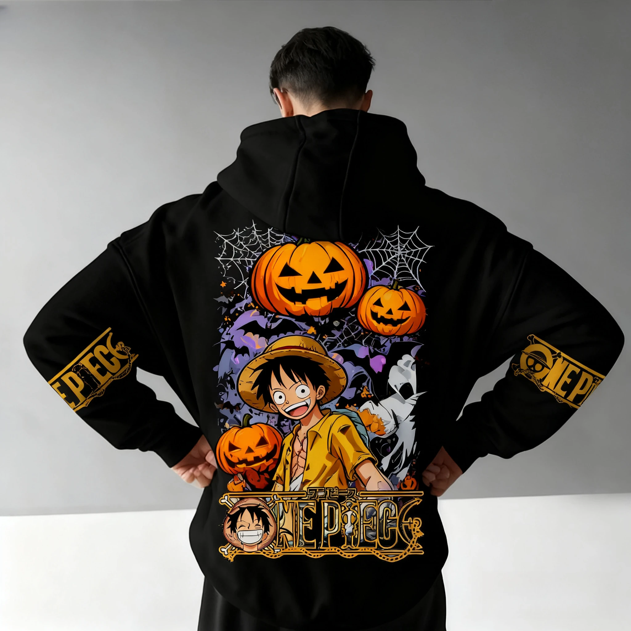 

ONE PIECE Хэллоуин Dress Up Одевание для родителей и детей Осень и зима Японская горячая кровь Аниме Классическая толстовка с персонажем Популярная
