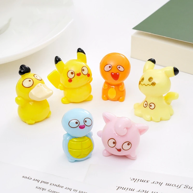 

6 шт. Pokemon Monsters аниме фигурка Kawaii Jigglypuff Пикачу Чармандер 2 см для взрослых милая коллекция Модель куклы игрушка в подарок