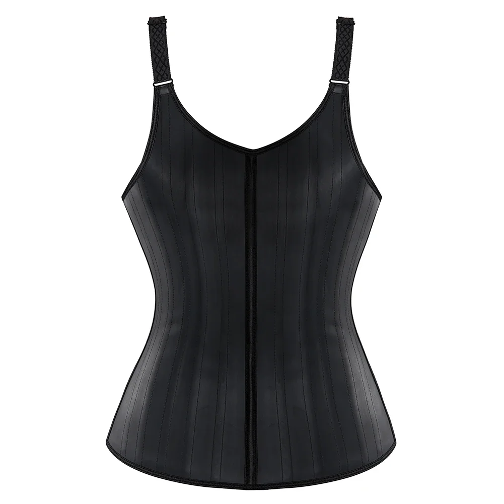 Latex Body Slimming Shapewear Vest Waist Trainer Sweat Sport Shaper Belly Sheath Modeling Straps Steel Boned Posture Shaper Belt
