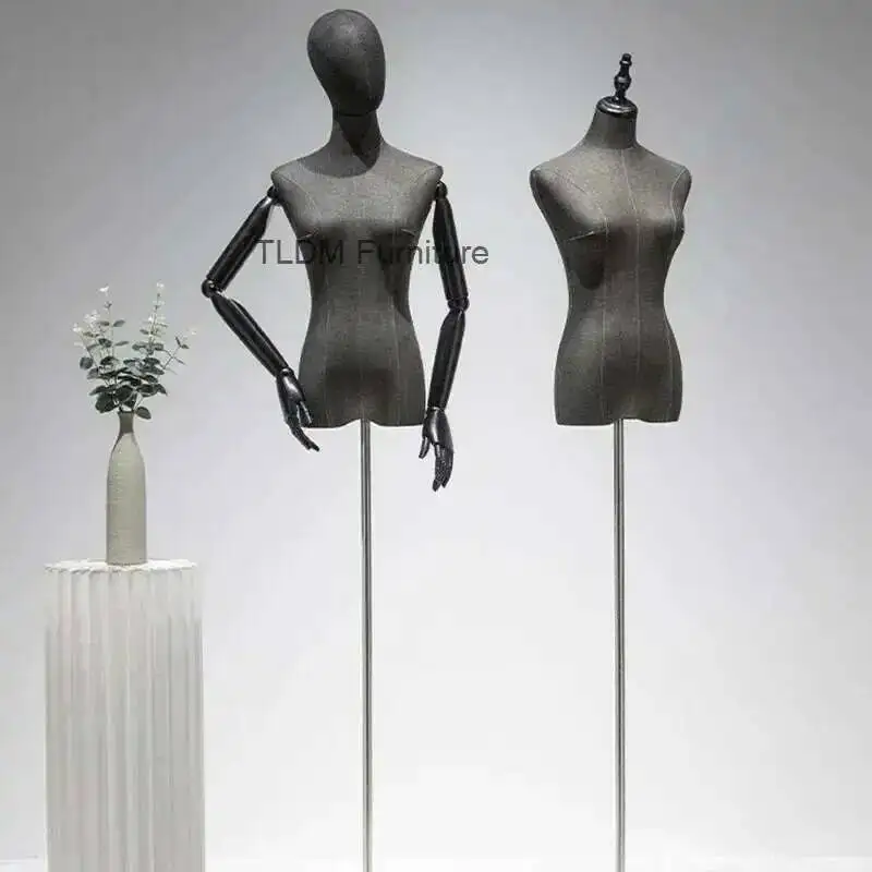 

Wedding Dress Model Props Black Half-length Female Mannequins Light Luxury Mannequin for Women's Clothing Store Display Stand F