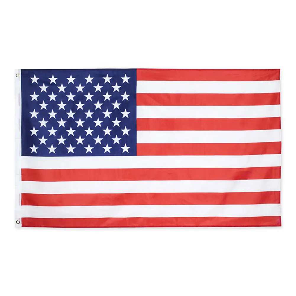 90x150cm Waterproof Polyester Embroidered Stars Sewn Stripes USA American Flag Independence Day Flag US National Flag 1-5Pcs
