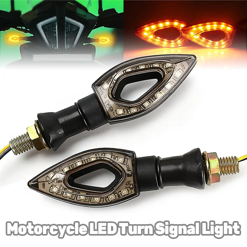 

Motorcycle LED Turn Signal Lamp Amber Blade Light High Brightness Flashing Indicator Lights Moto Accessories For Modification