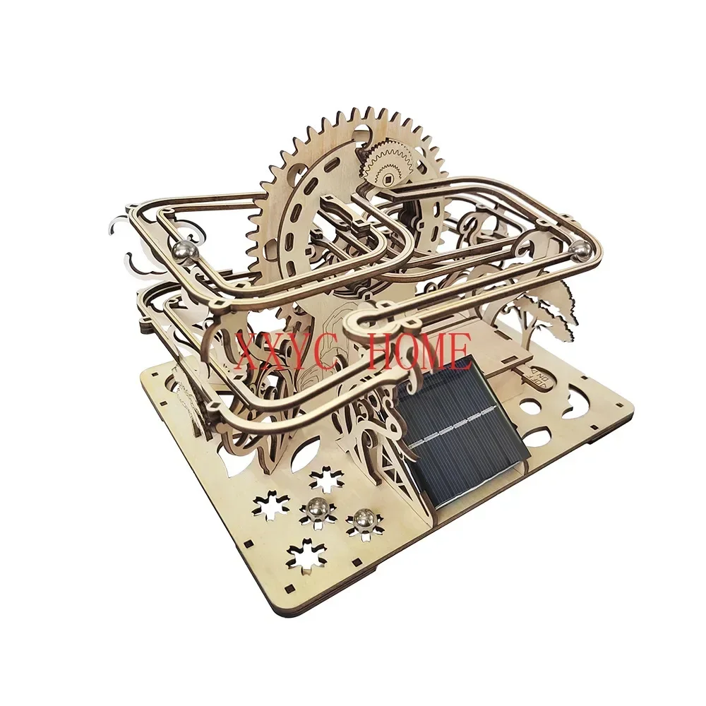 

Wooden puzzle toy DIY handmade mechanical solar track ball 3D three-dimensional puzzle creative toy