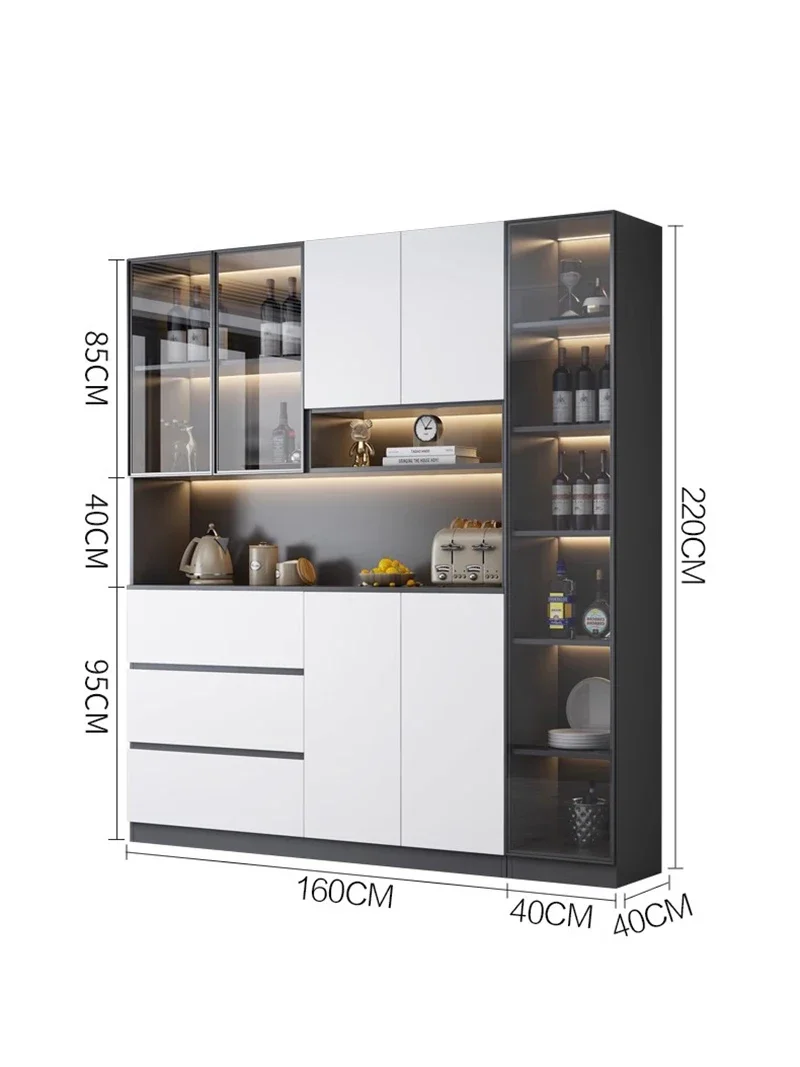 Vitrina Glass Door Wine Cabinet Bookcase Curio Gabinete Gamer Wine Cabinet Study Armarios Para Sala De Estar Salon Furniture