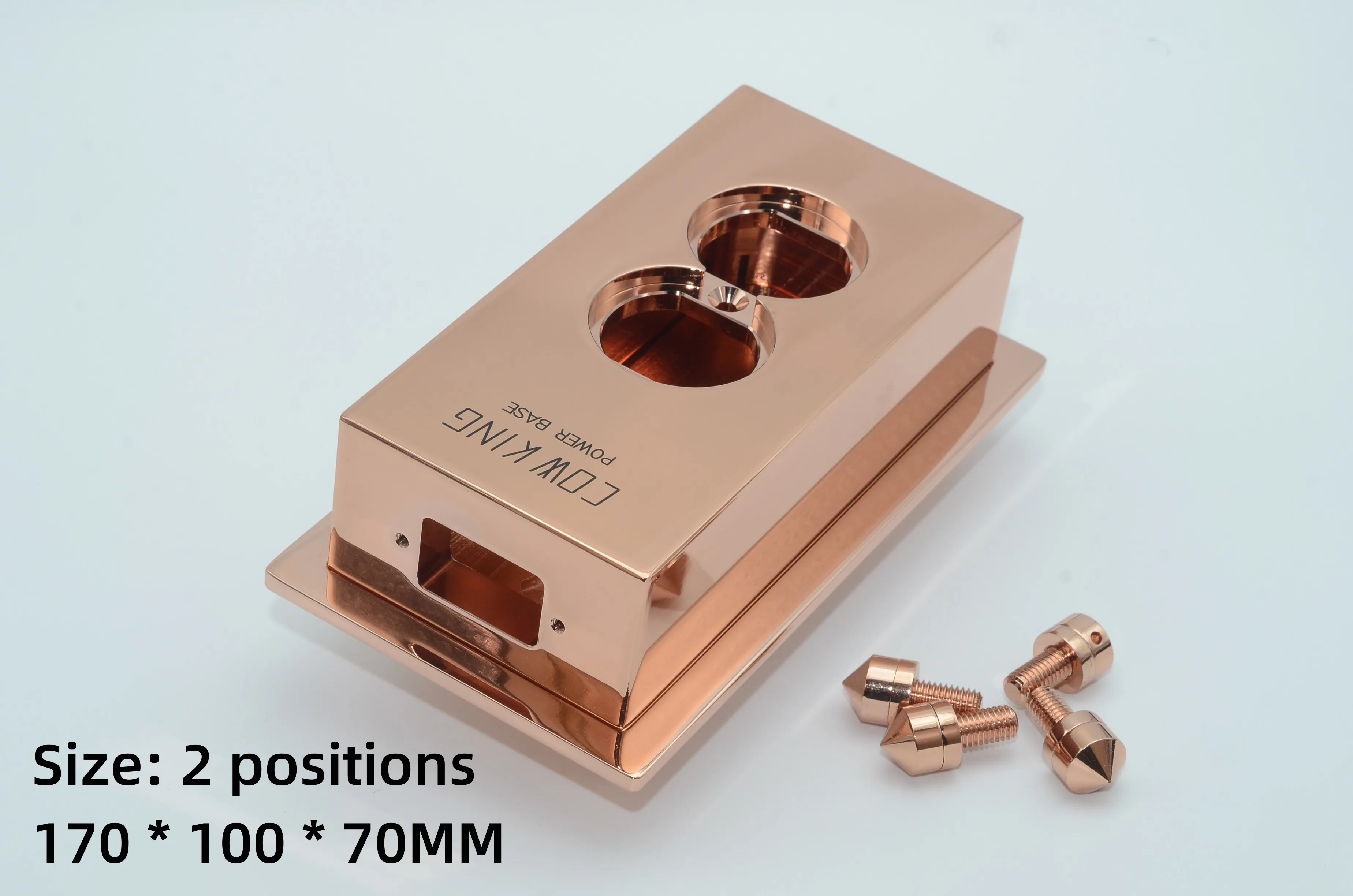 COW KING POWER BASE 2nd generation nano red copper overall hollowed out 2-position power strip copper socket