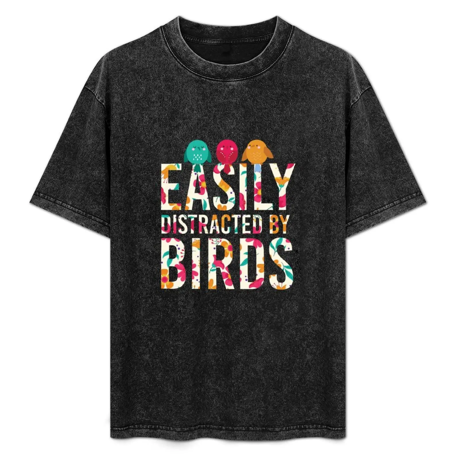 

Easily Distracted By Birds T-Shirt Active Wear Sports T-Shirt for Men