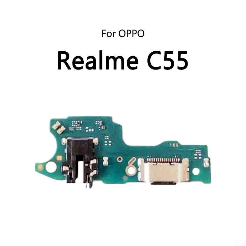 USB Charge Dock Port Socket Jack Plug Connector Flex Cable For OPPO Realme C30 C30S C33 C53 C55 Charging Board Module