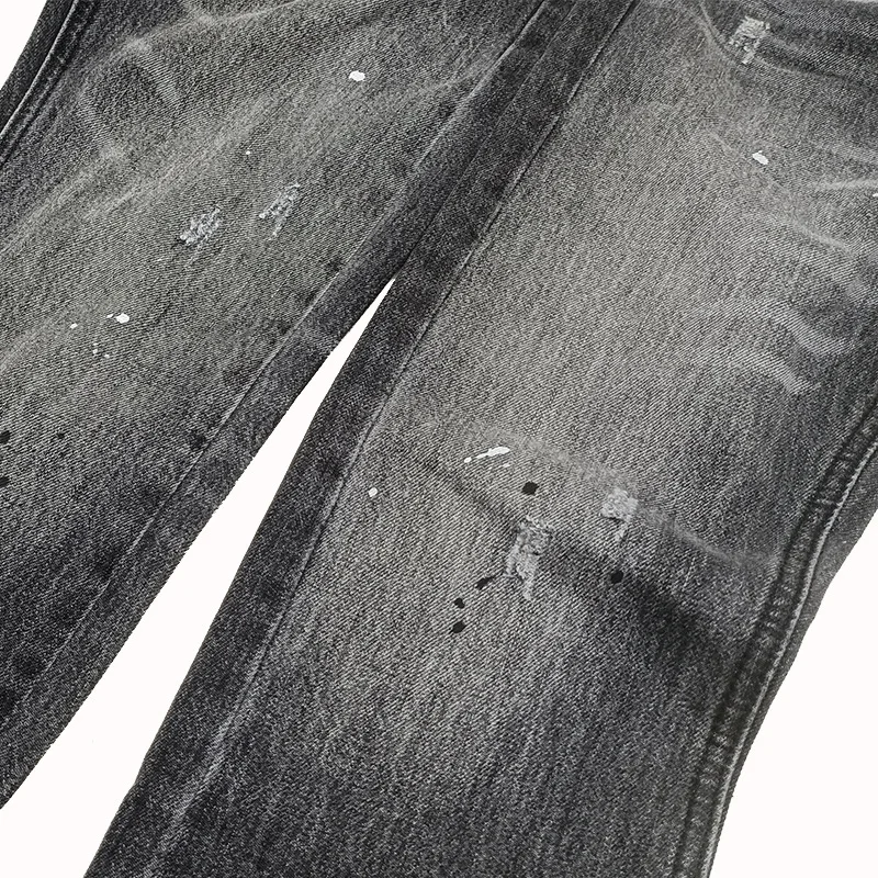 Owen Seak 남성 청바지 데님 코튼 남성 그라데이션 플레어 캐주얼 바지 가을 디자이너 럭셔리 긴 바지