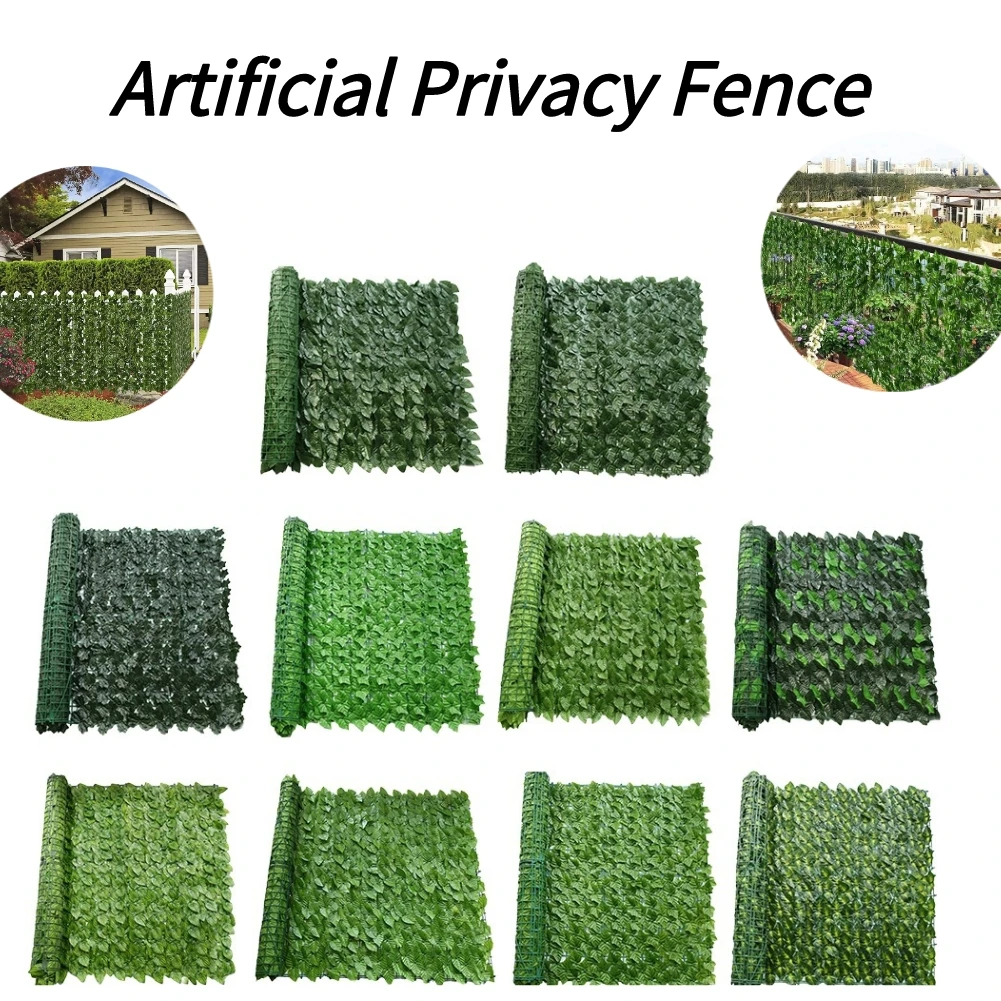 Artificial Privacy Fence Wall Screen Faux Ivy Leaf Hedges Fence Panels Indoor Outdoor Garden Deck Balcony Wall Screen