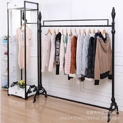 Garment rack, iron wedding dressrack, floor-standingrack, clothing displayrack, islandrack, specialty store clothing shelf f