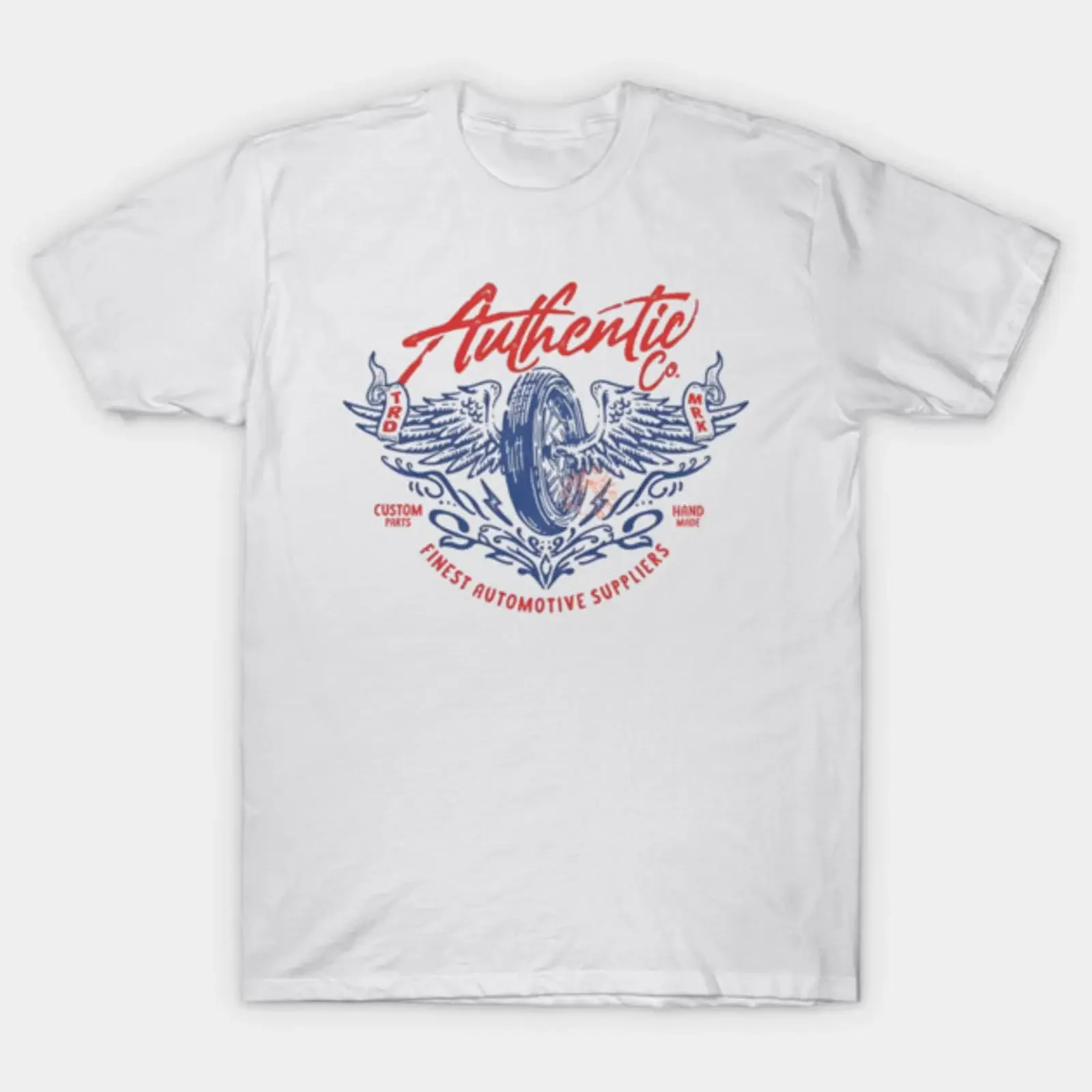 Authentic Co Finest Automotive Suppliers Motorcycle T Shirt vintage Washed streetwear Slightly Comfortable Unisex Breathable