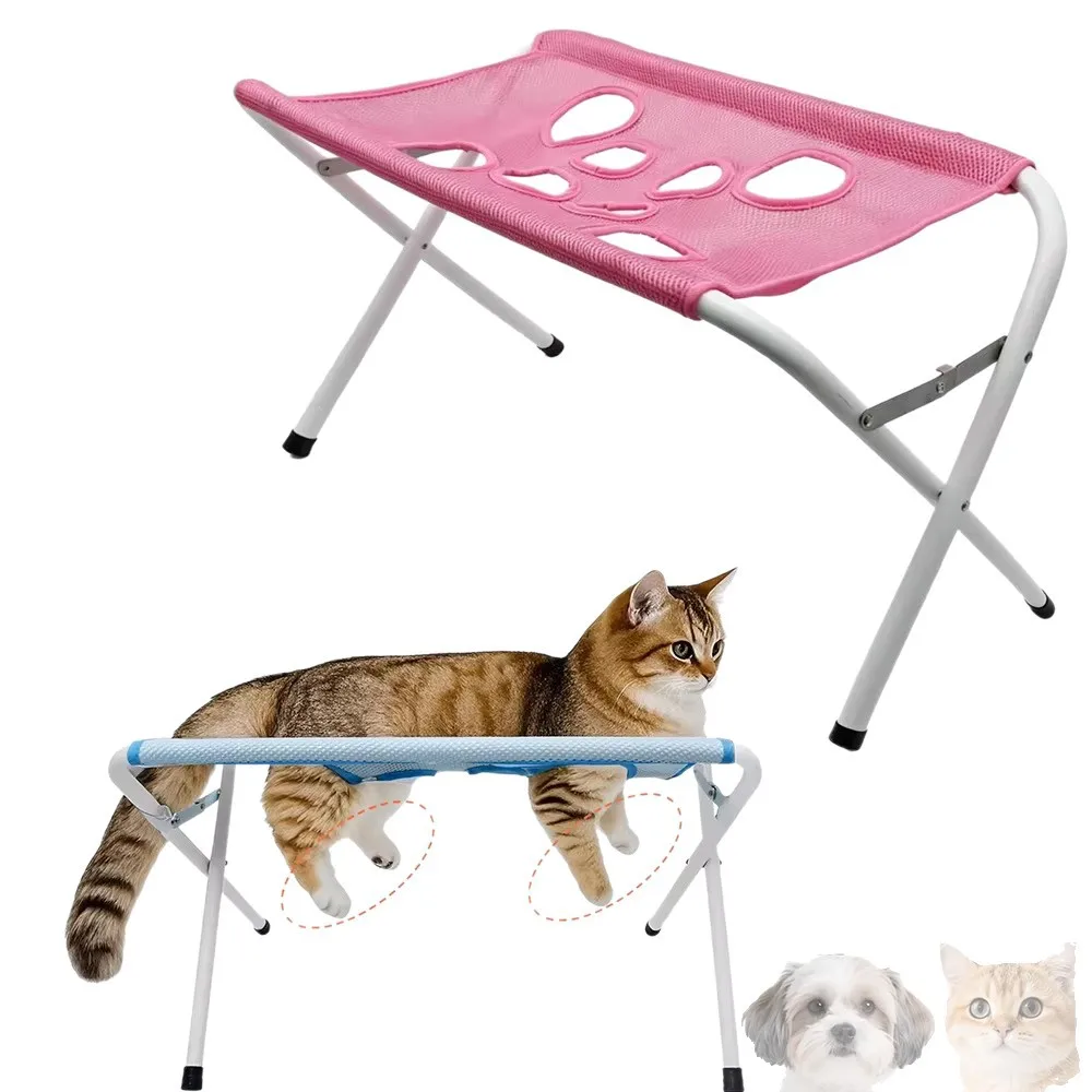 Pet Grooming Hammock with Support Frame Hammock Helper Hanging Harness for Picking Ears Home with Nail Clipping Station