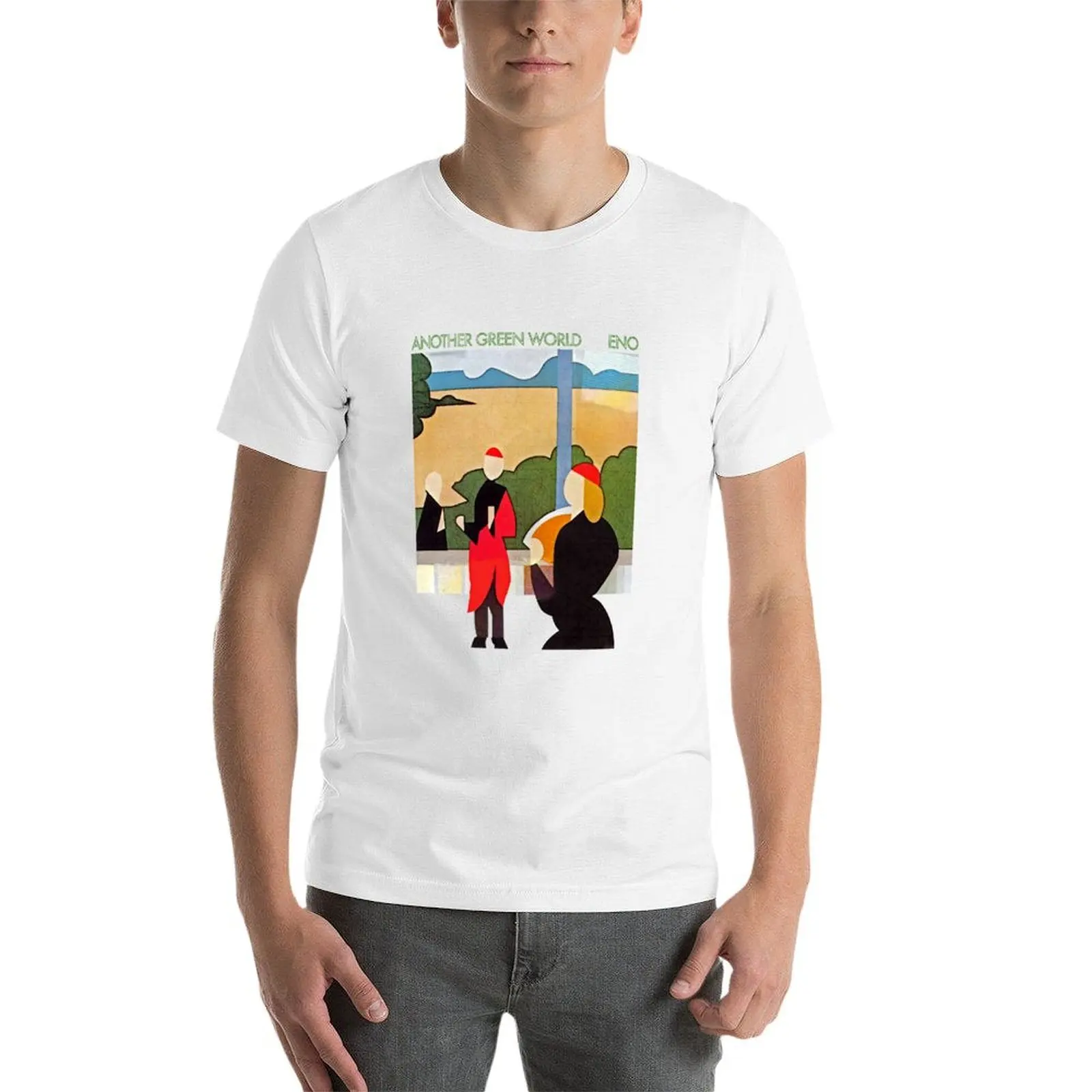 تي شيرت قطني للرجال Eno تي شيرت مطبوع عليه عالم آخر تي شيرت أخضر بريان مخصص #4