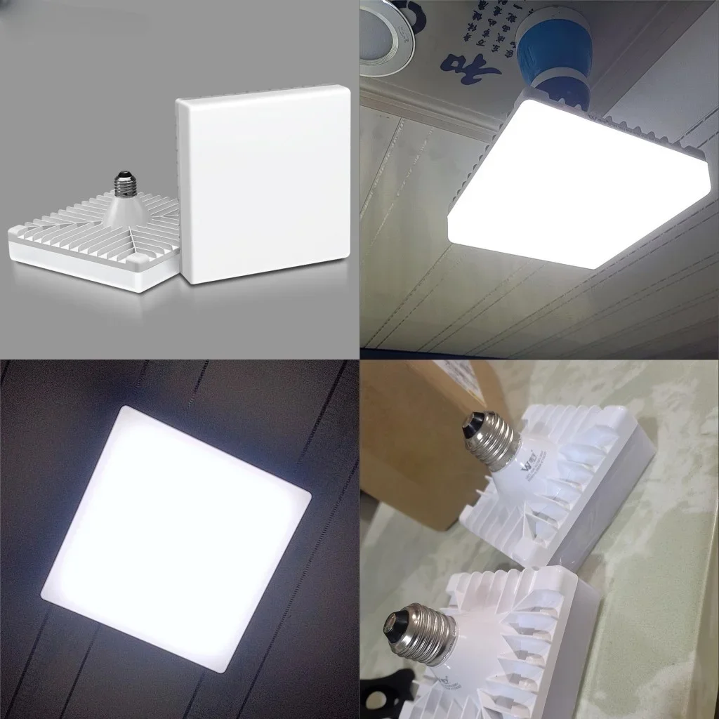 Imagem -05 - Prova Impermeável Água Led Luz E27 Lâmpada 220v Poupança de Energia Lâmpada Led Ufo Lâmpada do Teto Sala Estar Super Brilho Quadrado E27 Lâmpada à