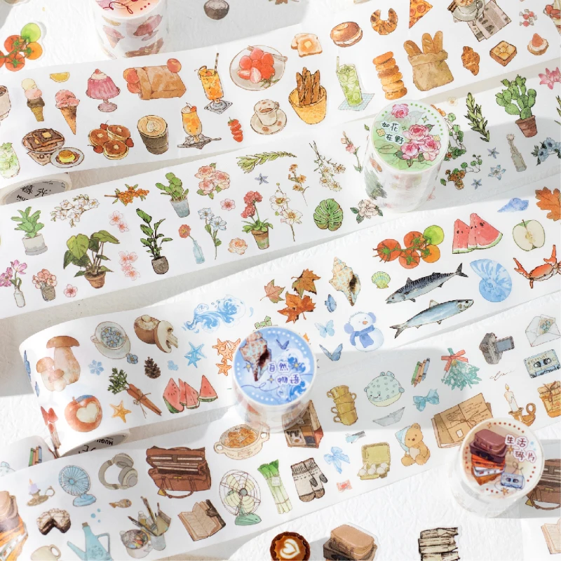 Journal GO 6/5x200cm Instagram Cute Daily Guka Tape Stickers DIY Stationery Scrapbooking Journaling Decorative Masking Tape