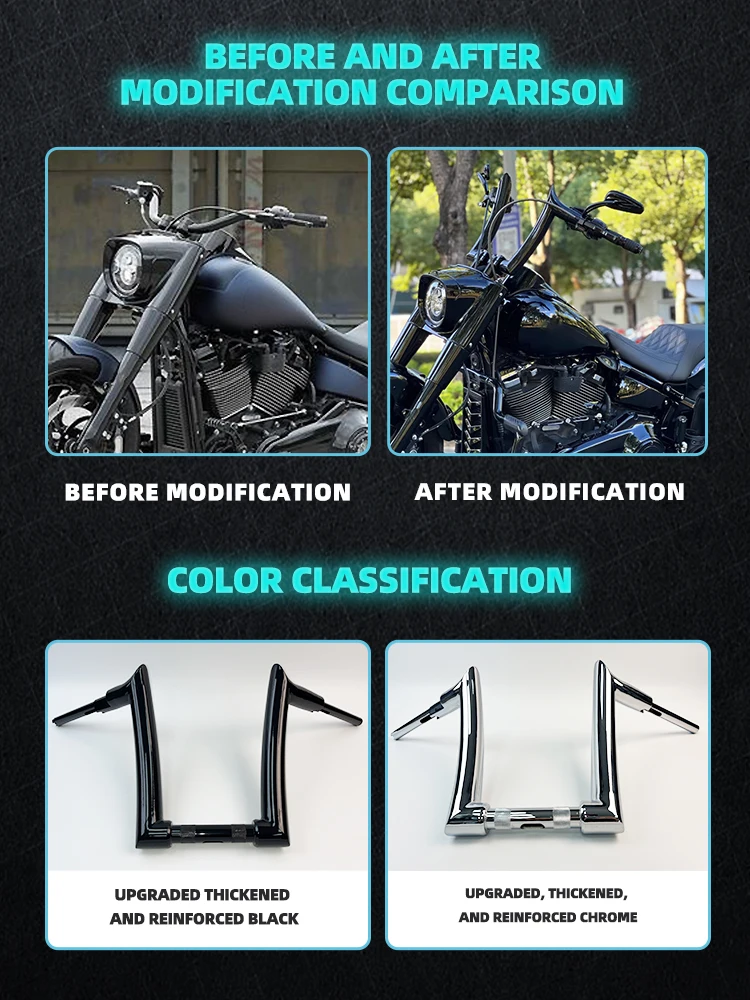 Suitable for Harley Softail Road King Fat Boy Modified Single Hydraulic Pump Motorcycle 2 Inch Handlebar Steering Handlebar94-24