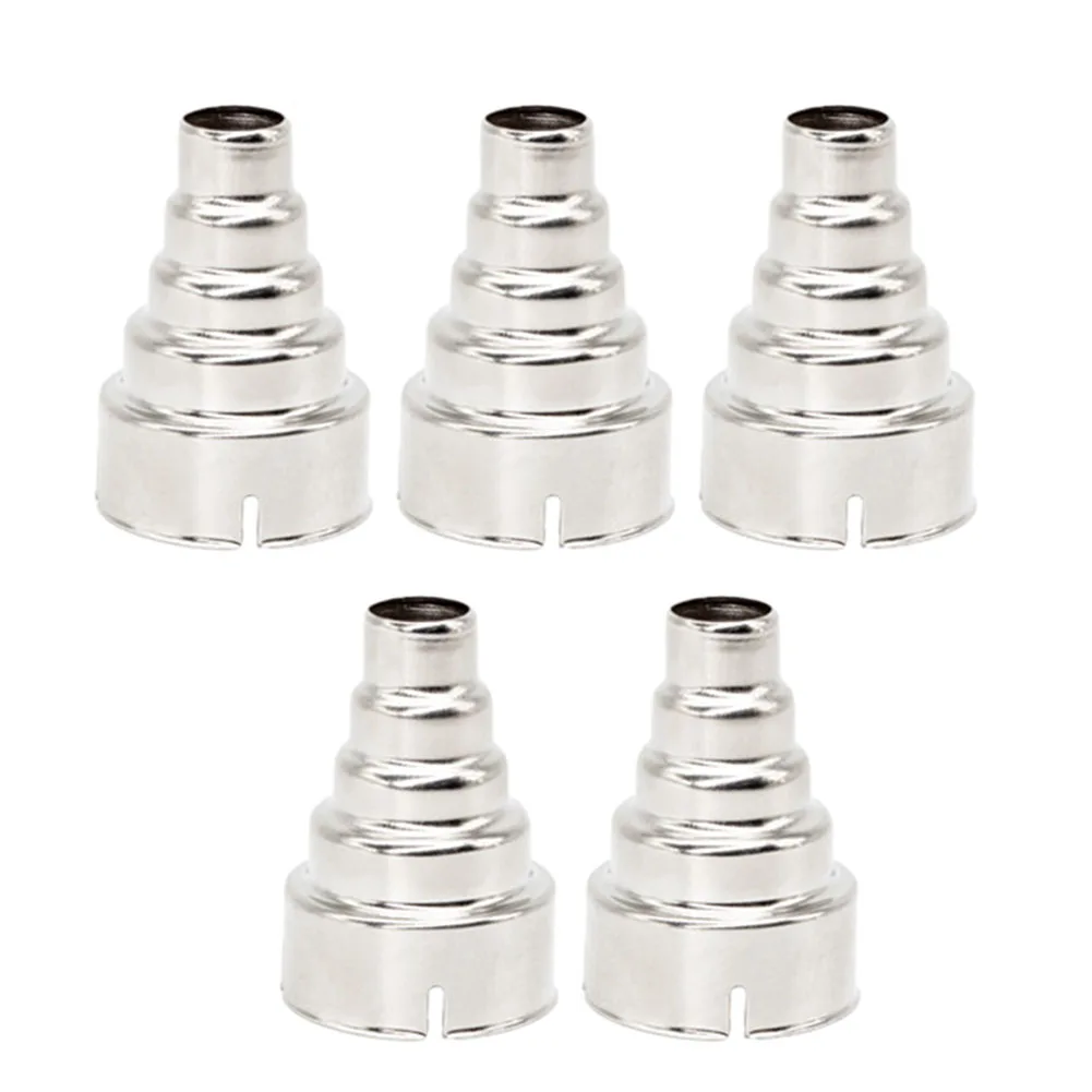 

For Hot AirHeat AirGun Nozzles Air Nozzle 5PCS Stainless Steel Nozzles for Electric Heat AirGun Stable Performance