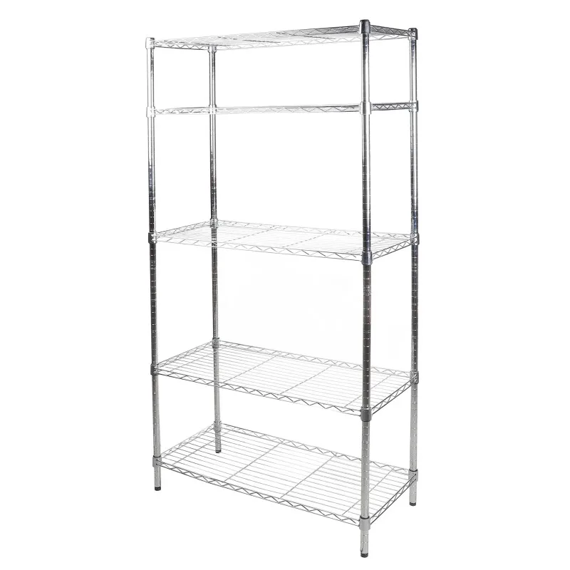 

5-Tier Wire Storage Shelves, 36"W x 16"D x 72"H, 1750 lb Load Capacity, Chrome