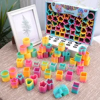 1/24PCS Rainbow Magic Springs Circle Toys Kids Birthday Party Favors Guests Giveaway Small Gifts Pinata Fillers Flexible Funny