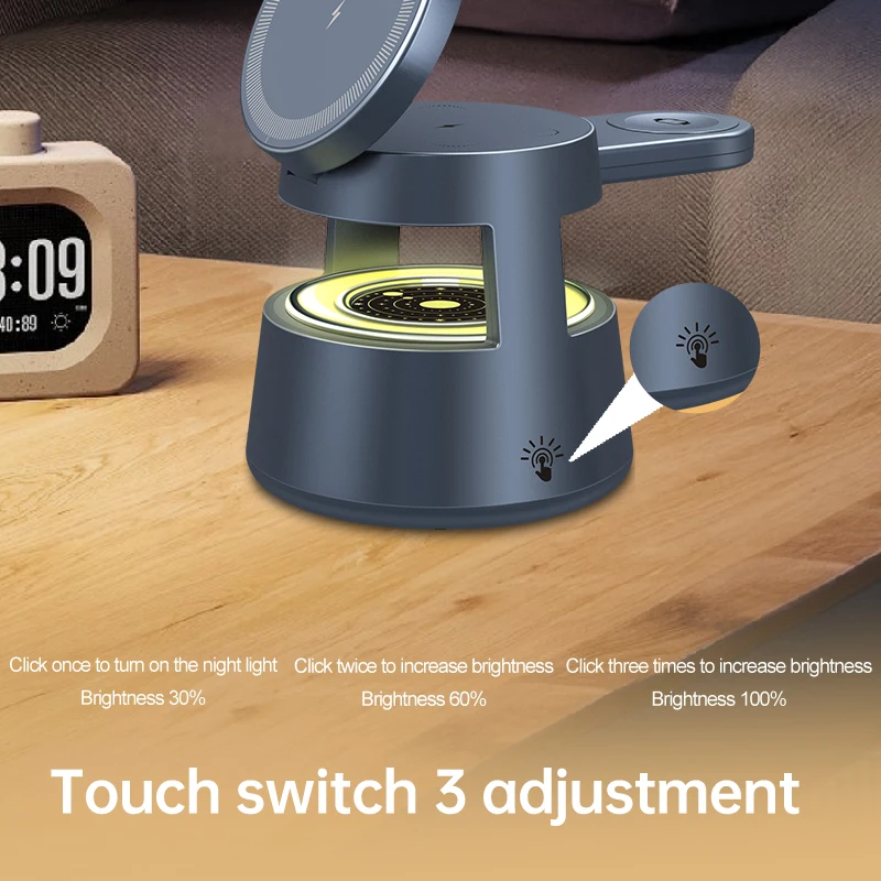 4-in-1 Wireless Charger Station for iPhone 16/15/14 Series IWatch Ultra 8/7 for AirPods Pro 3/2 OVP Short Circuit view 3